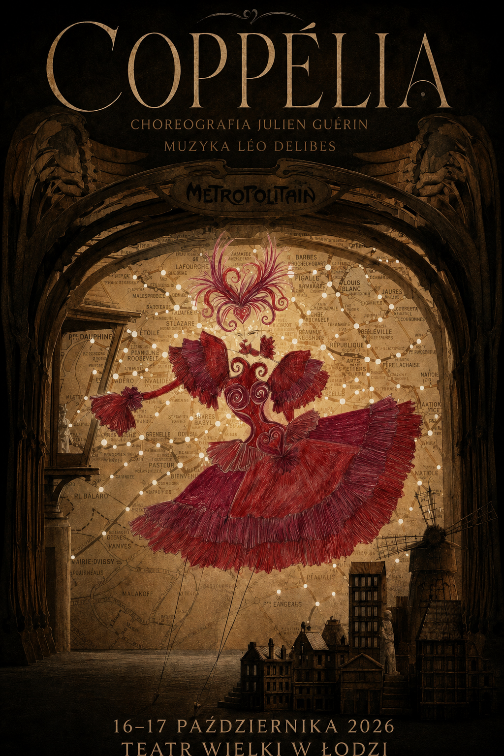Affiche Coppélia — chorégraphie Julien Guérin — Grand Théâtre de Łódź 2026